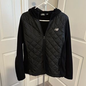 New Balance fleece hooded jacket. Black. Size Large.